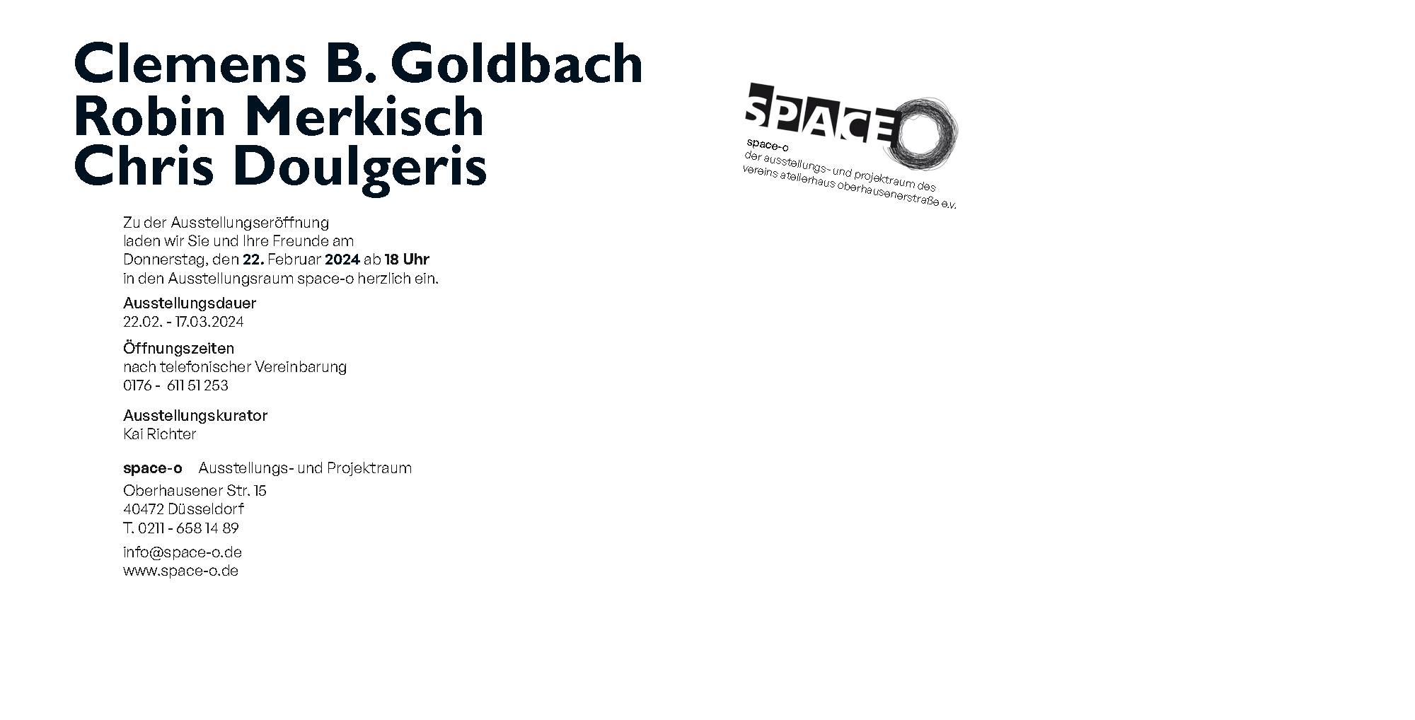 space-o ausstellung 02-2024, Goldbach, Merkisch, Doulgeris